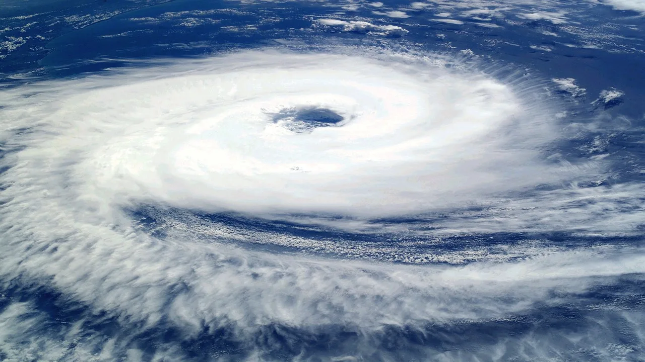 A tropical cyclone seen from space