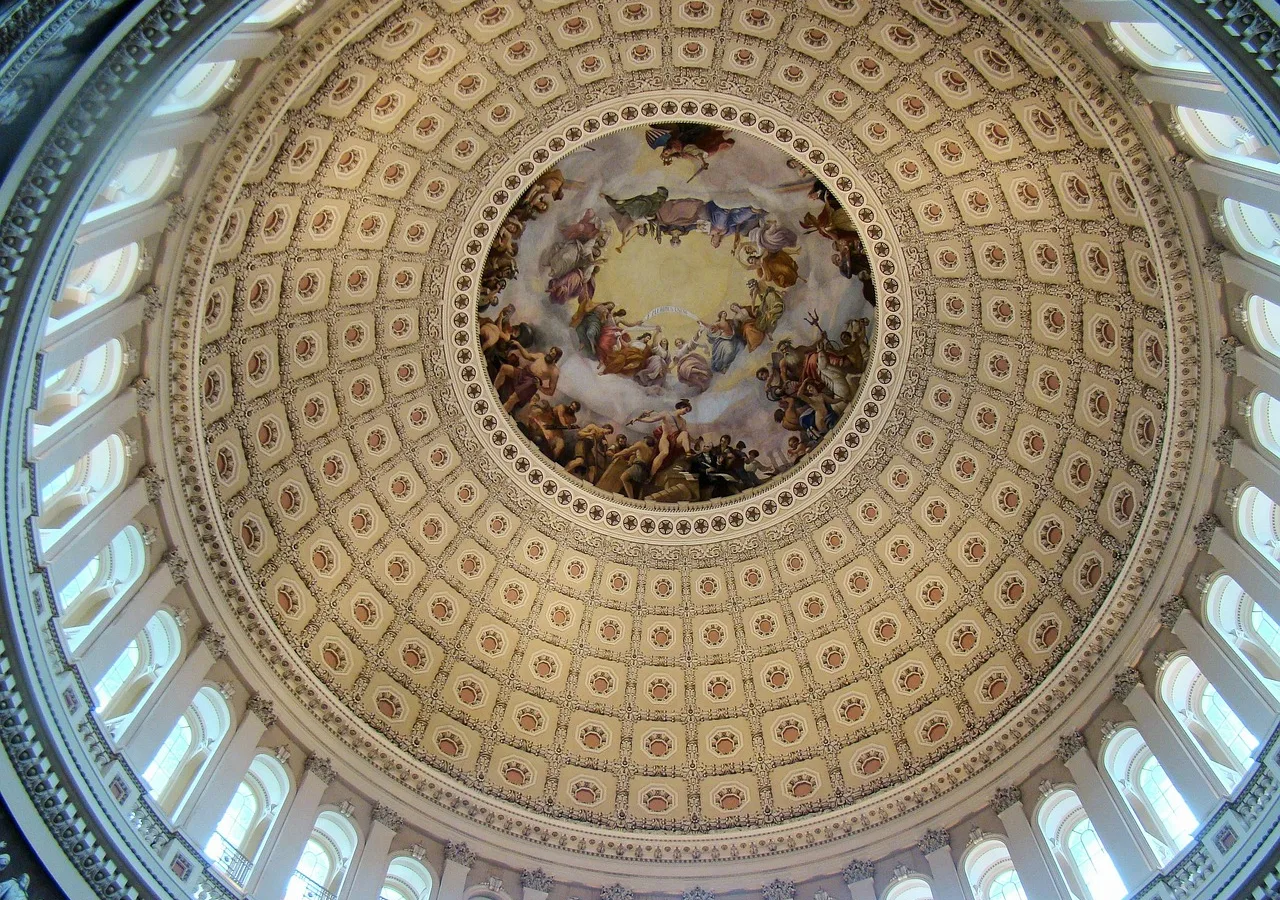 Inside the rotunda of the U.S. Capitol