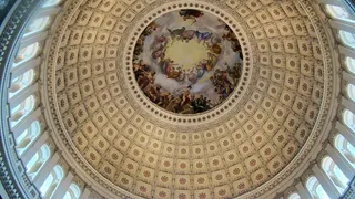 Inside the rotunda of the U.S. Capitol