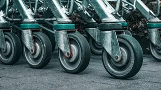 Shopping carts at a supermarket