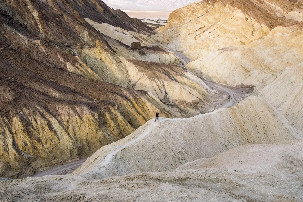 Eroded hills in Death Valley, California