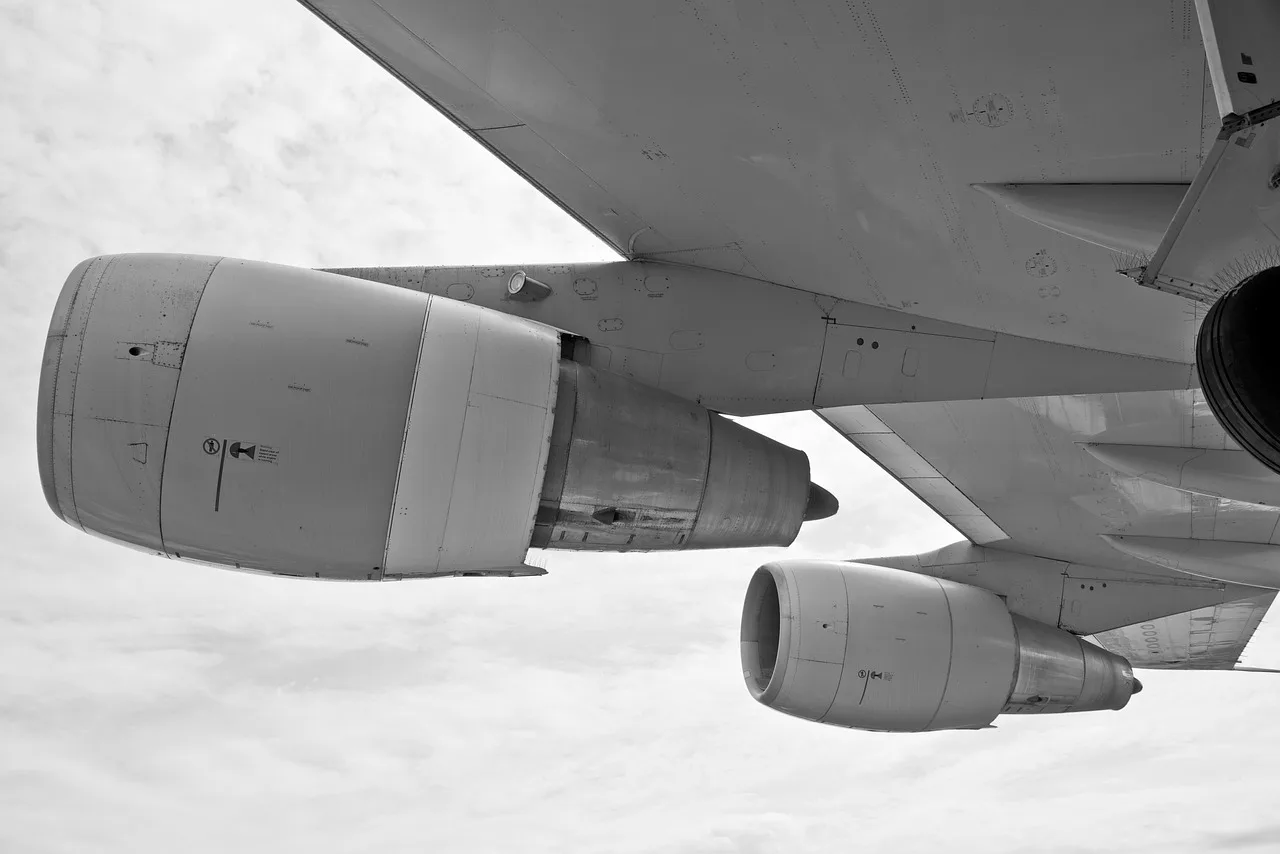 An aircraft wing and engine