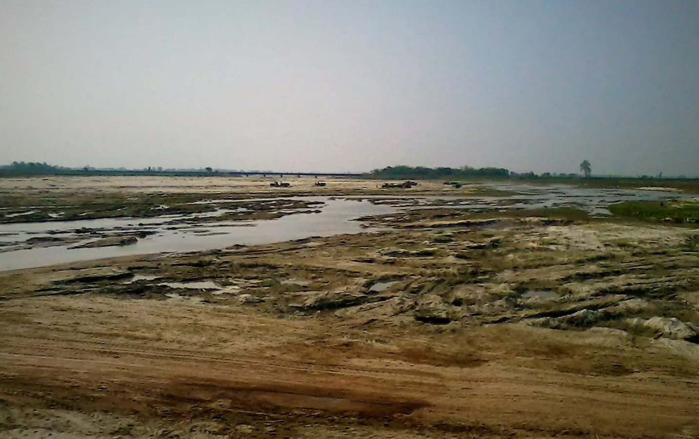 The Gandak river at Valmiki Nagar in Bihar, India.