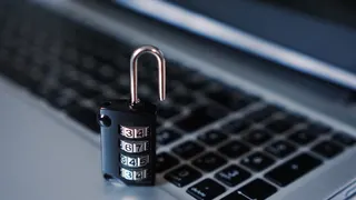 A padlock and a keyboard